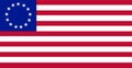 The Betsy Ross flag the United States of America. Royalty Free Stock Photo